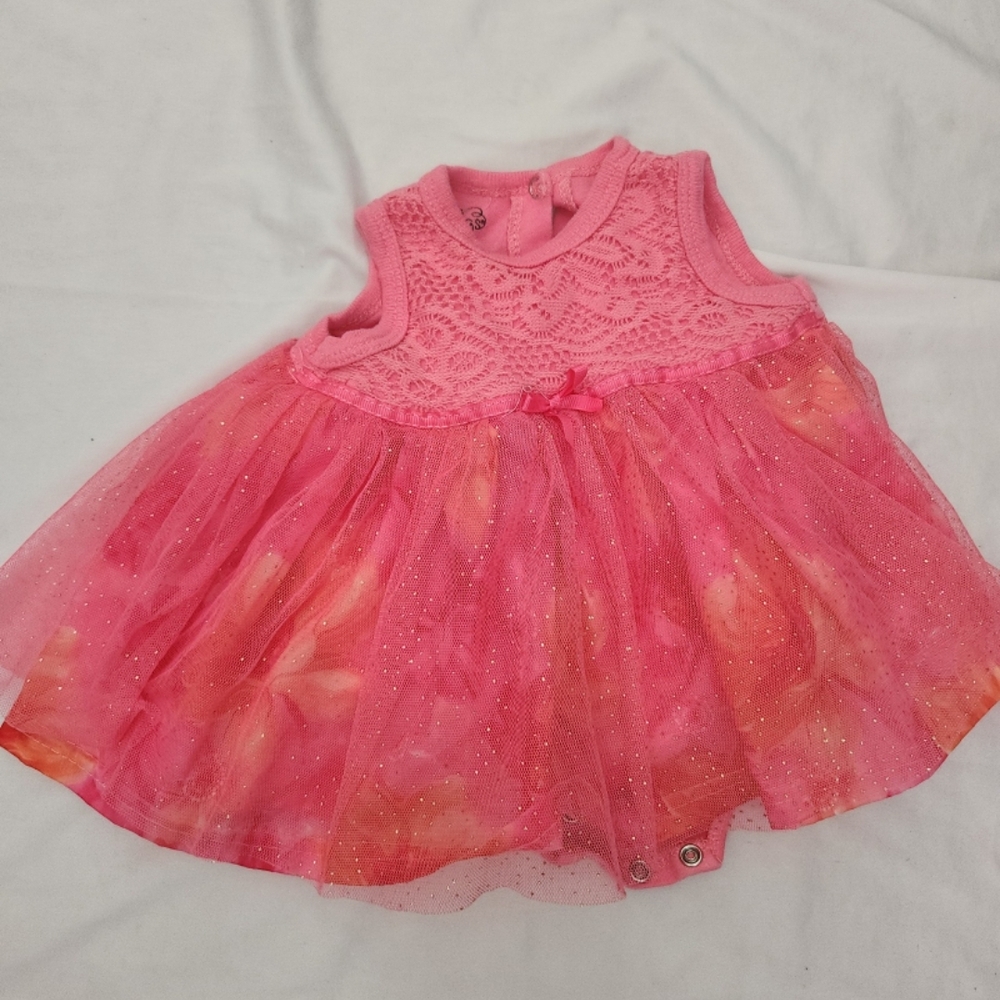 DDG darling infant girl 3-6m pink floral outfit #L001